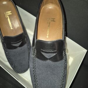 Moreschi Black and Gray Loafers for Men